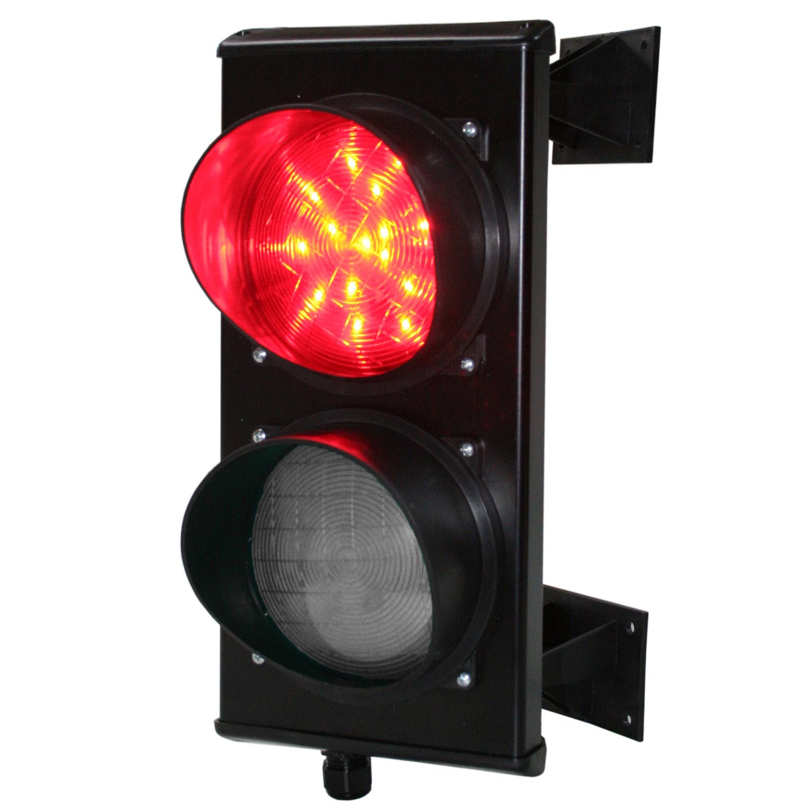 Verkehrsampel weiß-rot LED Ø 120 mm 24V