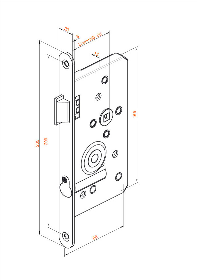 WIR eSchloss eSCH210 elektronisches Türschloss für WC-Türen