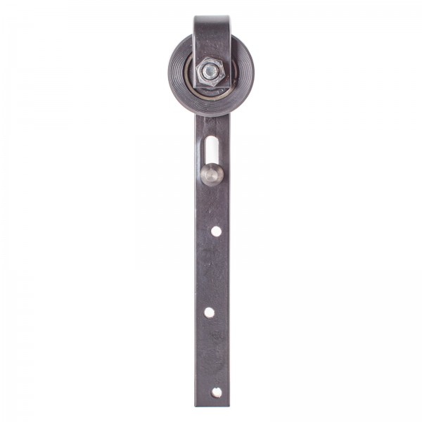 Rustikale Schiebetürrolle mit Bügel Nylon - schwarz Ø60 | Ø90 mm