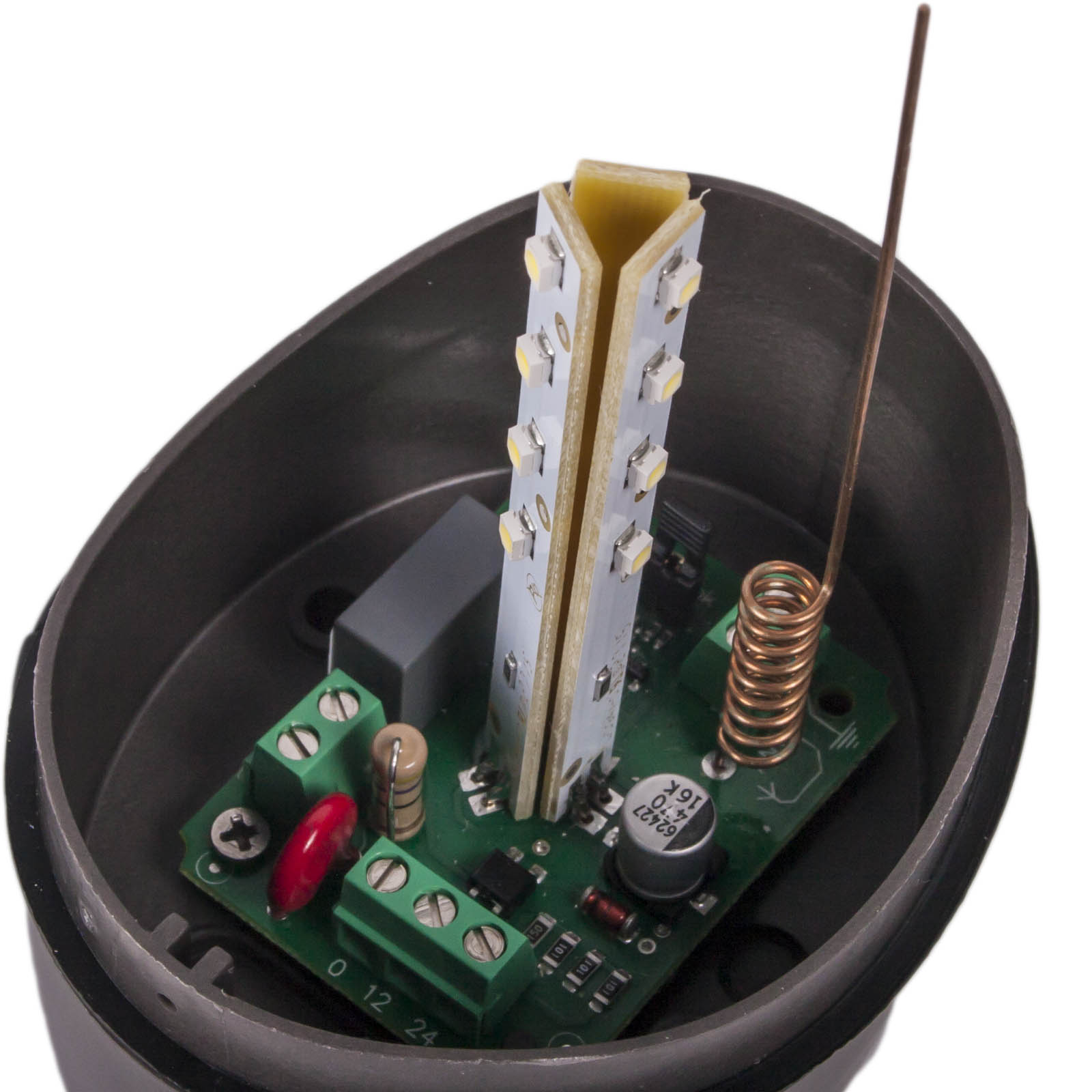 Schiebetor LED Blink-/Warnlampe 12-230 V mit Antenne 433 MHz und Wandhalterung 